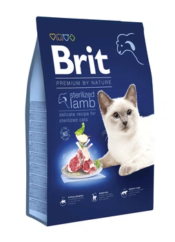 Сухой корм Brit Premium by Nature Cat Sterilized Lamb для стерилизованных котов с ягненком и индейкой 8 кг