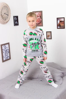 Піжама для хлопчика на 2 кнопках Носи своє 92 Сірий p-4514 (p-4514-68435)