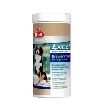 Пивные дрожжи Excel Brewers Yeast Large Breeds для собак крупных пород 80тб