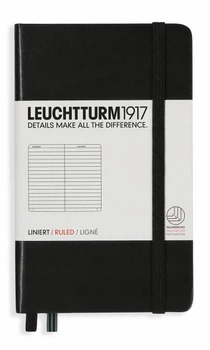 Блокнот Leuchtturm1917 Classic кишеньковий 9 х 15 см в лінію чорний