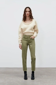 Джинсы Zara 5862/199/505 36 Хаки