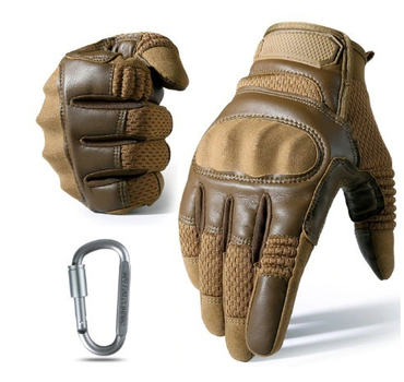 Тактические перчатки с пальцами коричневые Gumao-B22