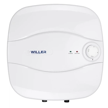 Водонагреватель WILLER Optima Mini, 1500 Вт, "мокрый" ТЭН, 15 л, квадратный, вертикальный, над мойкой, белый (PA15R)