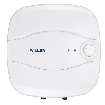 Водонагрівач WILLER Optima Mini, 1500 Вт, "мокрий" ТЕН, 15 л, квадратний, вертикальний, над мийкою, білий (PA15R)