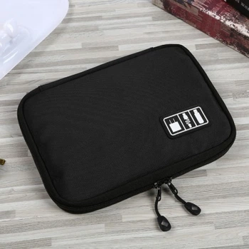 Дорожній органайзер для заряджання, проводів та кабелів Travel Pouch Чорний