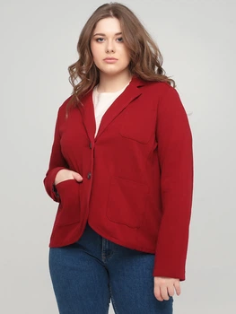 Жакет однотонний - демісезонний Lands End 60219-7 4XL (539114XL) Червоний