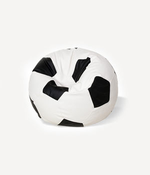 Кресло мяч BALL-29 BIG YETI Кожзам премиум белый-черный XXL (B29)