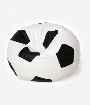 Крісло м'яч BALL-31 BIG YETI Кожзам преміум білий-чорний BIG (B31)