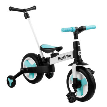 Велосипед трансформер с родительской ручкой Best Trike от 2 до 4 лет Белый