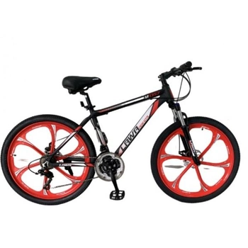 Велосипед горный Shimano Original 6011М 26" Черный/Красный с 21-скоростной трансмиссией и надувными колесами
