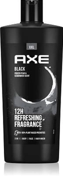 Мужской гель-шампунь 3 в1 Axe Black Frozen Pear & Cedarwood Shower Gel Maxi 700 ml