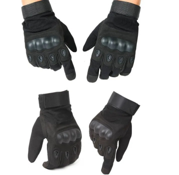 Закрытые тактические перчатки Черные Размер L (2105224212)