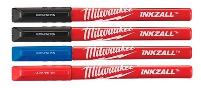 Набор маркеров со сверхтонким пером Milwaukee Fine Tip InkZAll 4 шт 48223165