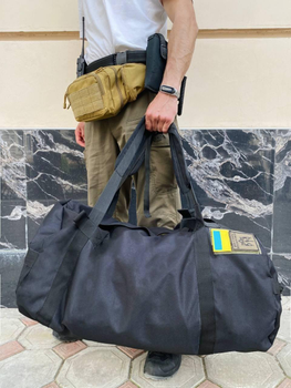 Военный баул рюкзак Colo 90 л Черный от 100 шт