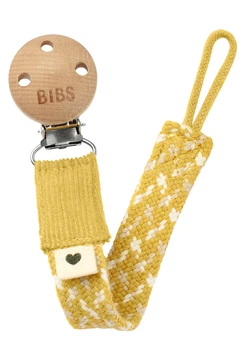 Тримач для пустушки BIBS Paci Braid Mustard/Ivory/Vanilla