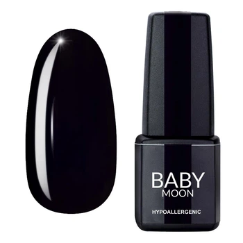 Гель лак Baby Moon Midnight Gel polish №007 глибокий чорний 6 мл ( 5908254000324 )