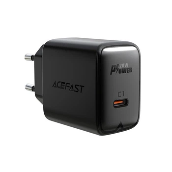 Сітчасте зарядне пристрій ACEFAST A1 PD20W single USB-C charger чорний