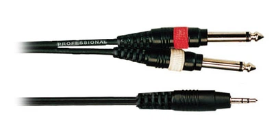 Кабель SOUNDKING BB317 инсертный с коннекторами miniJack - 2xJack 3 м Black