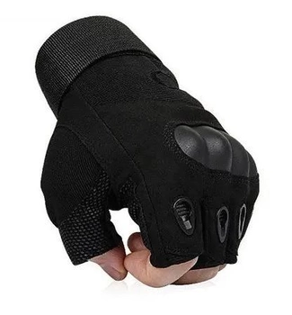 Тактичні Рукавиці Oakley Tactical Gloves PRO безпалі чорні розмір L