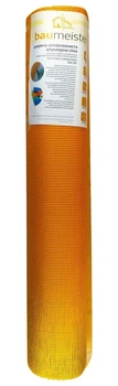 Армирующая стекловолоконная сетка BAUMEISTER 160AA (1*50 м, 160 г/м2) ORANGE