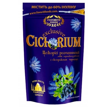 Цикорий растворимый FAVORITE FOODS порошкообразный с черникой 100 г. 4820172250098