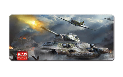 Геймерский коврик, игровая поверхность Primo War Thunder 40х90см Primo серый