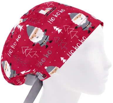Медицинская шапочка женская HeadwearUniverse универсальная принт санки
