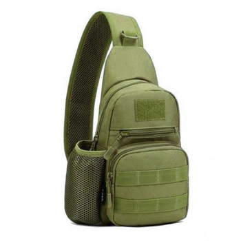Сумка-рюкзак EDC тактическая, военная однолямочная MHZ Protector Plus X216 A14, олива