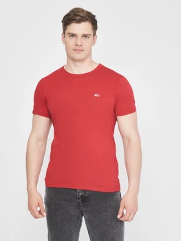 Футболка хлопковая длинная мужская Tommy Hilfiger 10876.5 L Красная