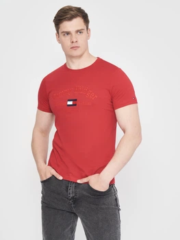 Футболка бавовняна довга чоловіча Tommy Hilfiger 10879.2 XL Червона