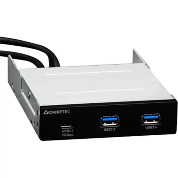 Концентратор USB-хаб Chieftec 3.5" 2xUSB 3.1 Gen.1 / 1xUSB 3.1 Gen.2 Type-C (MUB-3003C)