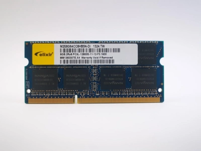 Оперативная память для ноутбука SODIMM Elixir DDR3L 8Gb 1600MHz PC3L-12800S (M2S8G64CC8HB5N-DI) 6401 Б/У