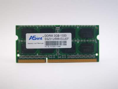 Оперативная память для ноутбука SODIMM ASint DDR3 2Gb 1333MHz PC3-10600S (SSZ3128M8-EDJEF) 6405 Б/У