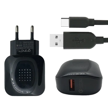 СЗУ Grand GQ-C01 Quick Charge 3.0 + Type C cable быстрая зарядка USB 3.0