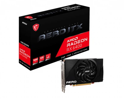 Видеокарта AMD Radeon RX 6400 4GB GDDR6 Aero ITX MSI (RX 6400 AERO ITX 4G)