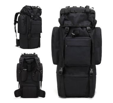 Тактичний туристичний рюкзак ForTactic на 65-70 літрів Чорний (st2773)