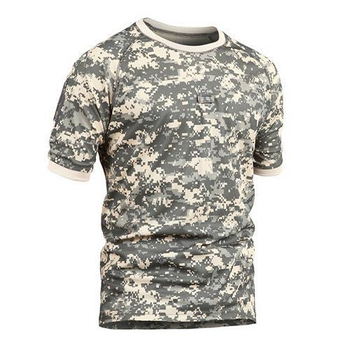 Тактична футболка Flas-1; XL/54р; 100% бавовна. Піксель / зелений. Армійська футболка Флес. Туреччина.