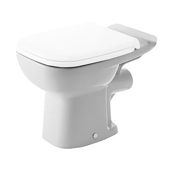 Унитаз компакт Duravit D-CODE 650x355 прямоугольный, без сиденья, белый (21110900002)