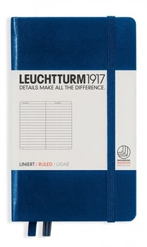 Блокнот Leuchtturm1917 Classic кишеньковий 9 х 15 см в лінію темно-синій