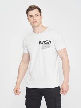Футболка бавовняна довга чоловіча Sol's Imperial 190 Nasa Worm 11500300/81 2XL Світло-сіра (3609374906245)