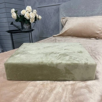 Наматрасник велюровый с наволочками Cappone 180х200 см Хаки