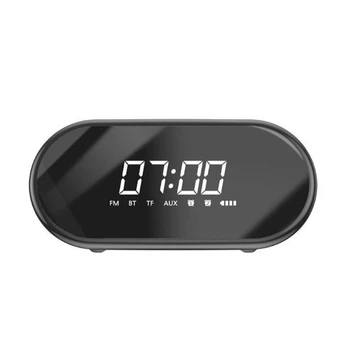 Портативная настольная радиоколонка FM с часами Baseus Encok E09 Bluetooth Черная