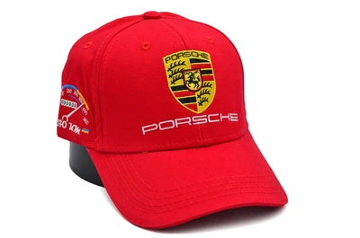 Кепка Sport Line c автомобильным логотипом Porsche 56-59 см красная (S 0919-657)