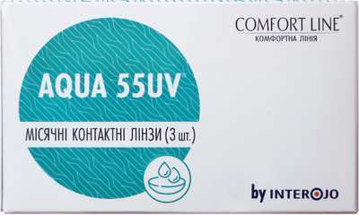 Контактні лінзи Interojo Aqua 55 UV BC=8.6 DIA=14.2 PWR=-2.50 1 лінза