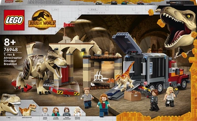 Конструктор LEGO Втеча тиранозавра і атроцираптора 466 деталей (76948)
