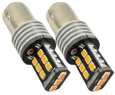Светодиодная лампа с цоколем 1156 BA15s P21W 15SMD 3535 12V Желтая Autoexpect (11305)