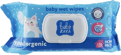 Влажные салфетки "Гипоаллергенные", 120 шт - Baby Zaya 120шт (980417-27056644)