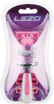 Верстат для гоління з 4 змінними касетами - Lezo Prime 3 Lady (921231-1660)