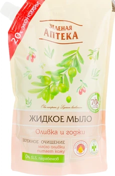 Рідке мило "Оливка та годжі" - Зелена аптека (дой-пак) 460ml (233343-20958)