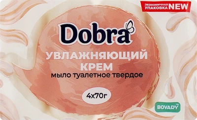 Мило туалетне "Зволожувальний крем" - Миловарні традиції Dobra Bovary 4x70g (851721-33618)